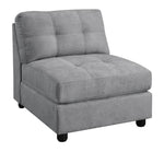 Claude Tufted Cushion Back Armless Chair Dove - 551004 - Luna Furniture