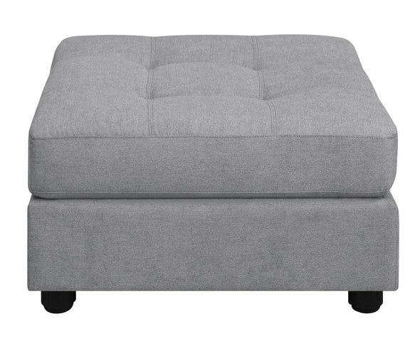 Claude Tufted Cushion Back Ottoman Dove - 551006 - Luna Furniture
