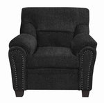 Clemintine Upholstered Chair with Nailhead Trim Graphite - 506576 - Luna Furniture