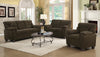 Clemintine Upholstered Loveseat with Nailhead Trim Brown - 506572 - Luna Furniture
