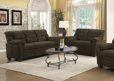 Clemintine Upholstered Pillow Top Arm Living Room Set - 506571-S2 - Luna Furniture