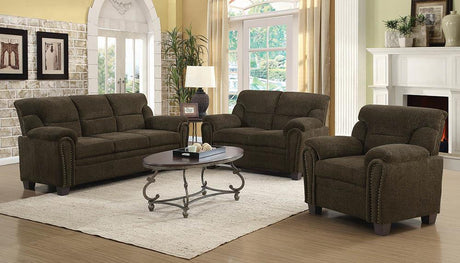 Clemintine Upholstered Pillow Top Arm Living Room Set - 506571-S3 - Luna Furniture