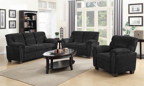 Clemintine Upholstered Pillow Top Arm Living Room Set - 506574-S3 - Luna Furniture