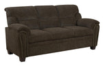 Clemintine Upholstered Sofa with Nailhead Trim Brown - 506571 - Luna Furniture
