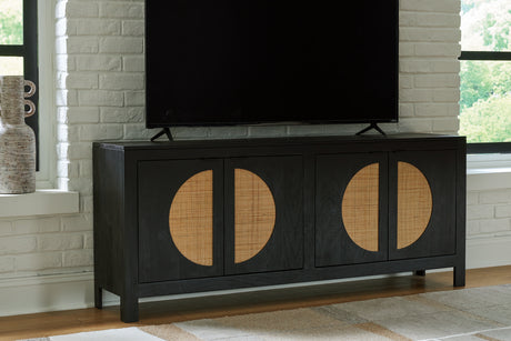 Cliffiings Black/Natural Accent Cabinet from Ashley - Luna Furniture