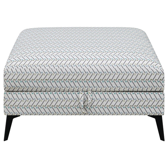 Clint Upholstered Ottoman with Tapered Legs Multi-color - 509807 - Luna Furniture
