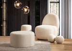 Cloe Ivory Boucle Accent Chair - CLOEIVORY-C - Luna Furniture