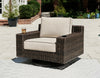 Coastline Bay Brown Outdoor Swivel Lounge with Cushion - P784-821 - Luna Furniture
