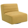 Cobie Upholstered Swivel Armless Chair Mustard - 905724 - Luna Furniture