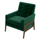 Stella Green Velvet Solid Wood Lounge Chair from Midinmod - Luna Furniture