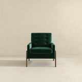 Stella Green Velvet Solid Wood Lounge Chair from Midinmod - Luna Furniture