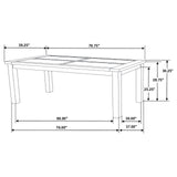 Coleman Rustic Golden Brown 5-Piece Dining Set from Coaster - Luna Furniture