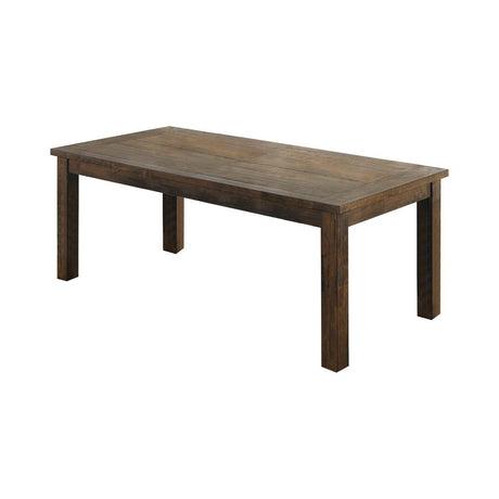 Coleman Rectangular Dining Table Rustic Golden Brown - 107041 - Luna Furniture