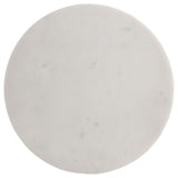 Colette Round Marble Top Side Table White and Dark Grey - 930190 - Luna Furniture