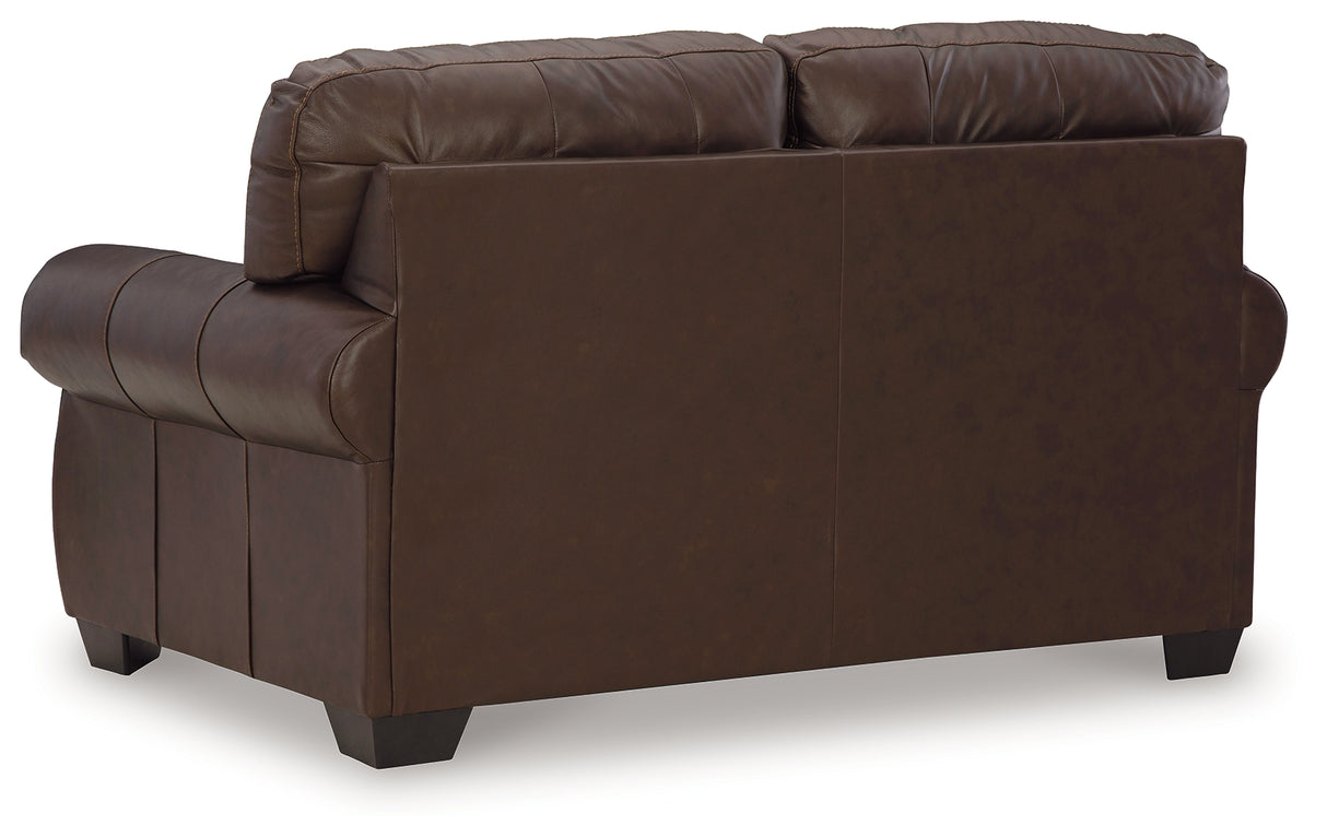 Colleton Dark Brown Loveseat from Ashley - Luna Furniture