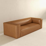 Colton Mid-Century Modern Tan Leather Sofa - AFC01121 - Luna Furniture