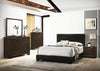 Conner Eastern King Upholstered Panel Bed Black - 300260KE - Luna Furniture