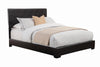 Conner Queen Upholstered Panel Bed Black - 300260Q - Luna Furniture