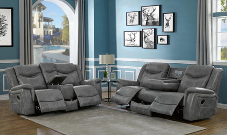 Conrad 2-piece Living Room Set Grey - 650354-S2 - Luna Furniture