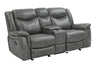 Conrad Upholstered Motion Loveseat Cool Grey - 650355 - Luna Furniture