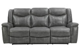 Conrad Cool Gray Upholstered Motion Sofa from Coaster - Luna Furniture