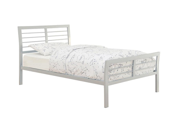 Cooper Queen Metal Bed Silver - 300201Q - Luna Furniture