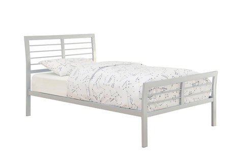 Cooper Twin Metal Bed Silver - 300201T - Luna Furniture