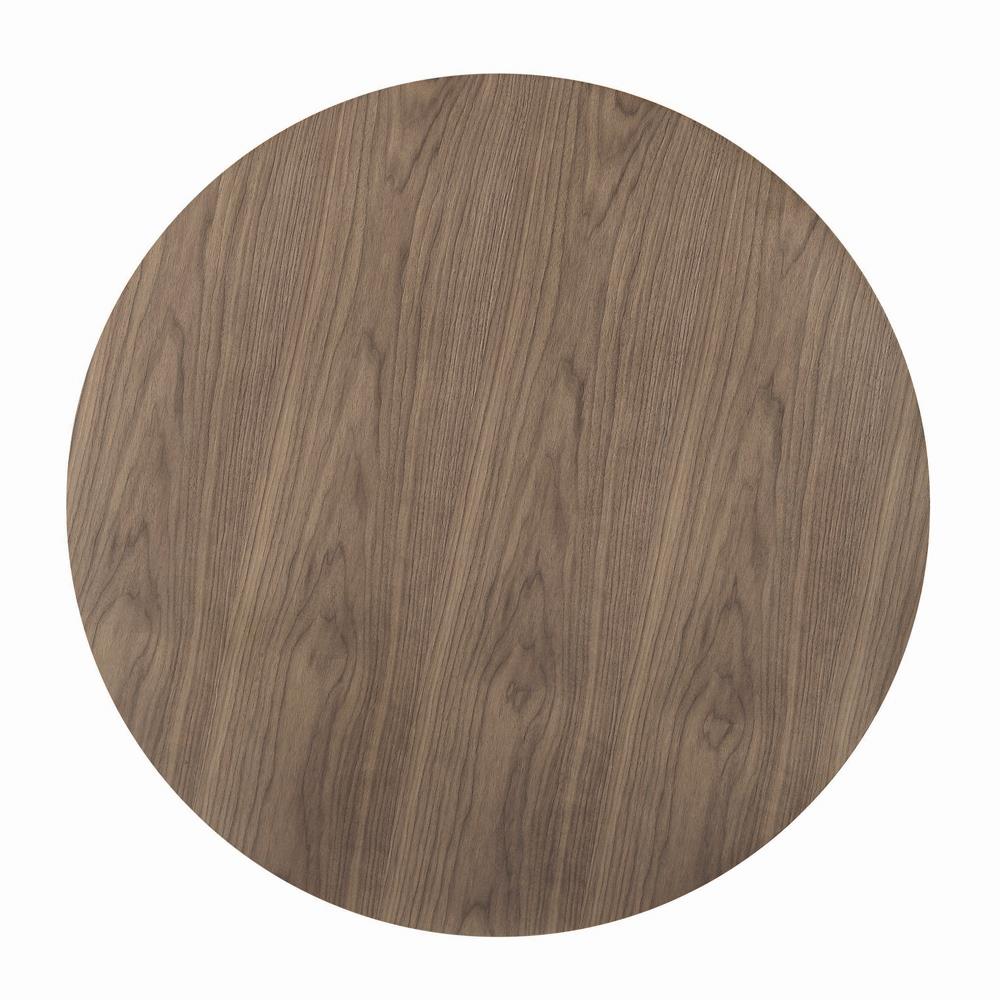 Cora Walnut and Black Round Dining Table from Coaster - Luna Furniture