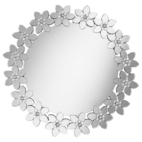 Cordelia Round Floral Frame Wall Mirror - 961622 - Luna Furniture