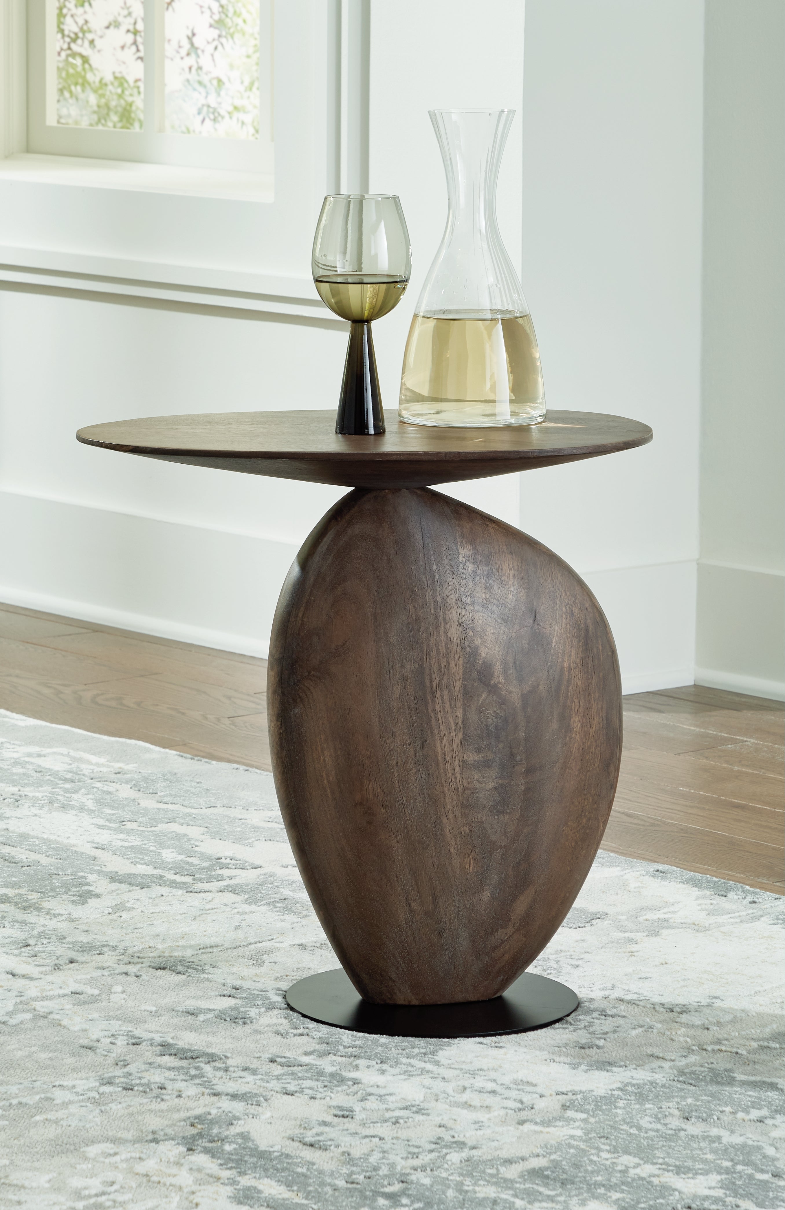 Cormmet Brown/Black Accent Table from Ashley - Luna Furniture