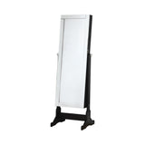 Cortez Black Storage Jewelry Cheval Mirror from Coaster - Luna Furniture