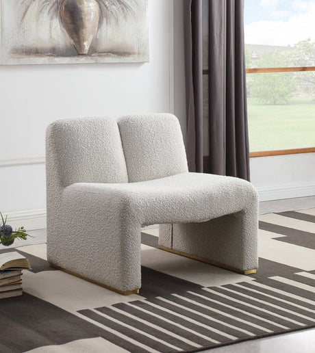 Cream Alta Boucle Fabric Accent Chair - 498Cream - Luna Furniture