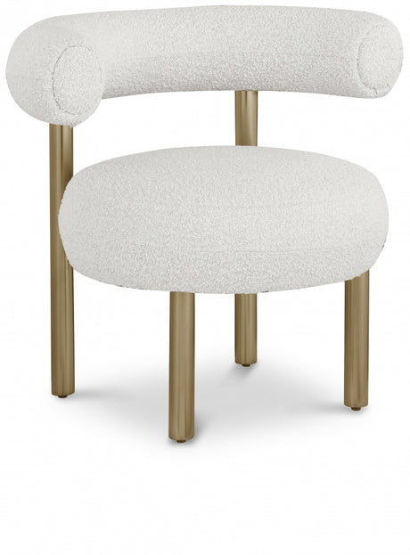 Cream Bordeaux Boucle Fabric Accent Chair - 494Cream - Luna Furniture