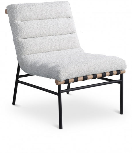 Cream Burke Boucle Fabric Accent Chair - 411Cream - Luna Furniture