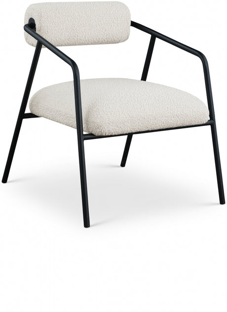 Cream Carly Boucle Fabric Accent Chair - 552Cream - Luna Furniture