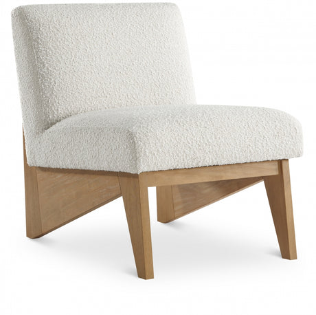 Cream Chapman Boucle Fabric Accent Chair - 460Natural - Luna Furniture