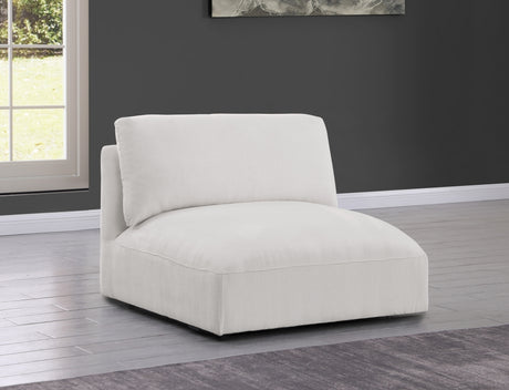 Cream Ease Fabric Modular Armless Chair - 696Cream-Armless - Luna Furniture