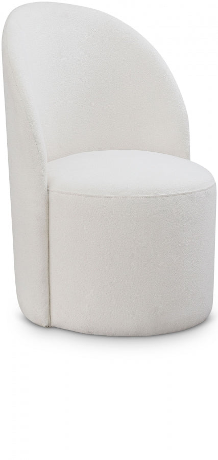 Cream Hautely Boucle Fabric Accent | Dining Chair - 528Cream - Luna Furniture