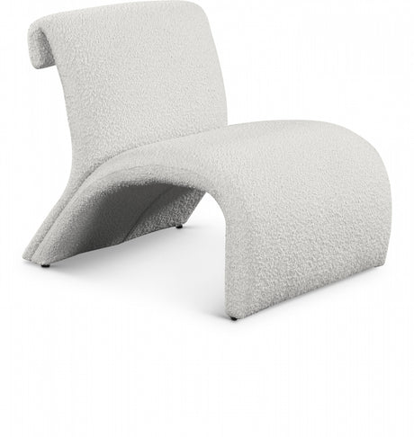 Cream Mulberry Boucle Fabric Accent Chair - 483Cream - Luna Furniture