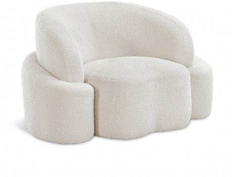 Cream Principessa Boucle Fabric Living Room Chair - 108Cream-C - Luna Furniture
