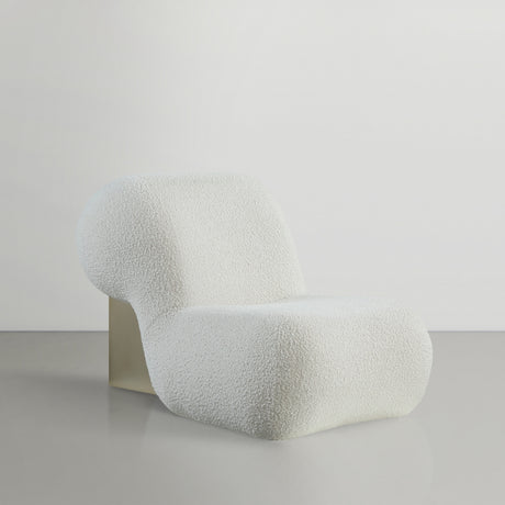 Cream Quadra Boucle Fabric Accent Chair - 589Cream - Luna Furniture