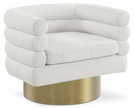 Cream Tessa Boucle Fabric Accent Chair - 544Cream - Luna Furniture
