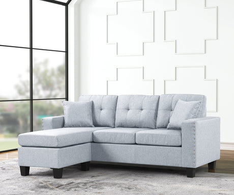 Cris Light Gray - Reversible Sectional - Cris Light Gray - Luna Furniture