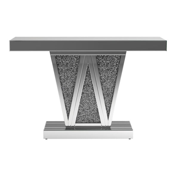 Crocus Rectangular Console Table Silver - 951786 - Luna Furniture