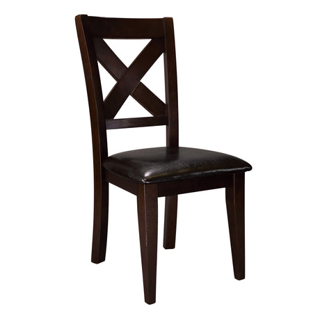 Crown Pointe Warm Merlot Side Chair, Set of 2 - Luna Furniture