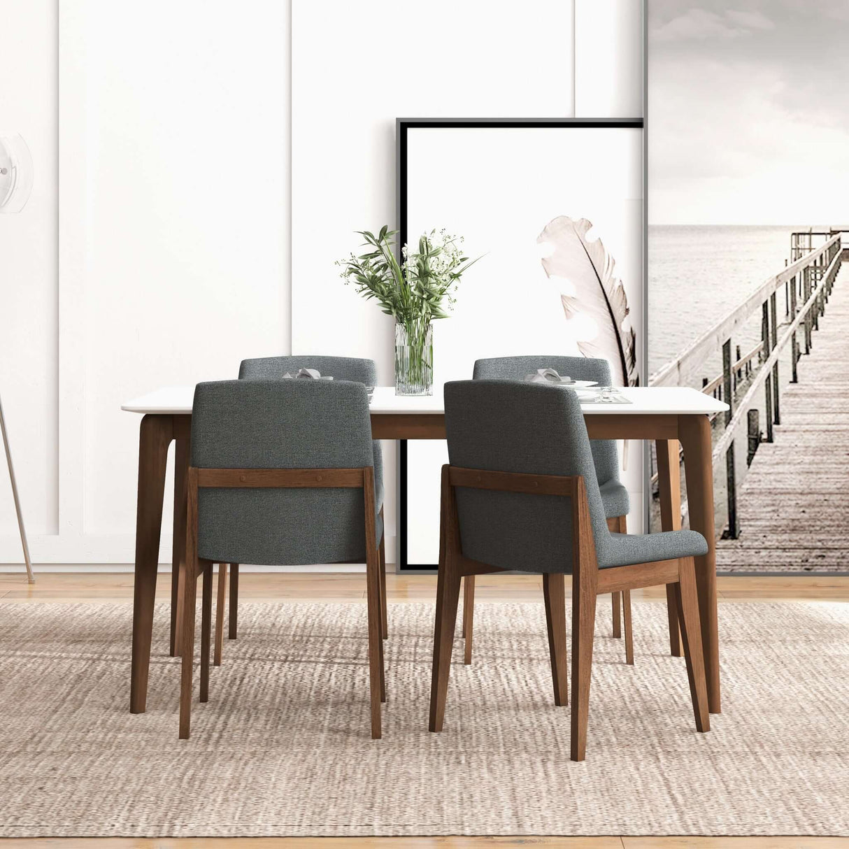Crystal Dining Chair (Set of 2) Light Grey - AFC00025 - Luna Furniture