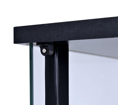 Cyclamen Black and Clear 4-Shelf Glass Curio Cabinet from Coaster - Luna Furniture