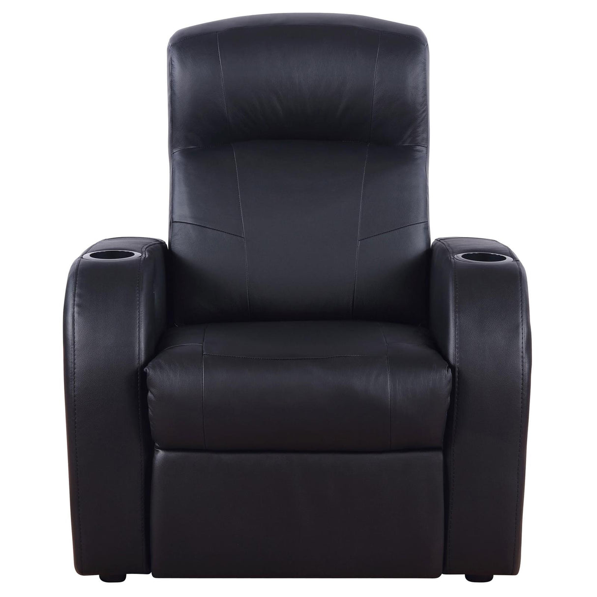 Cyrus Black Home Theater Upholstered Recliner from Coaster - Luna Furniture