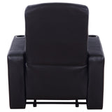 Cyrus Black Home Theater Upholstered Recliner from Coaster - Luna Furniture