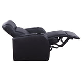 Cyrus Black Home Theater Upholstered Recliner from Coaster - Luna Furniture